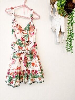 NWT ✧🩷Caroline Constas 🩷✧  floral mini belt dress M